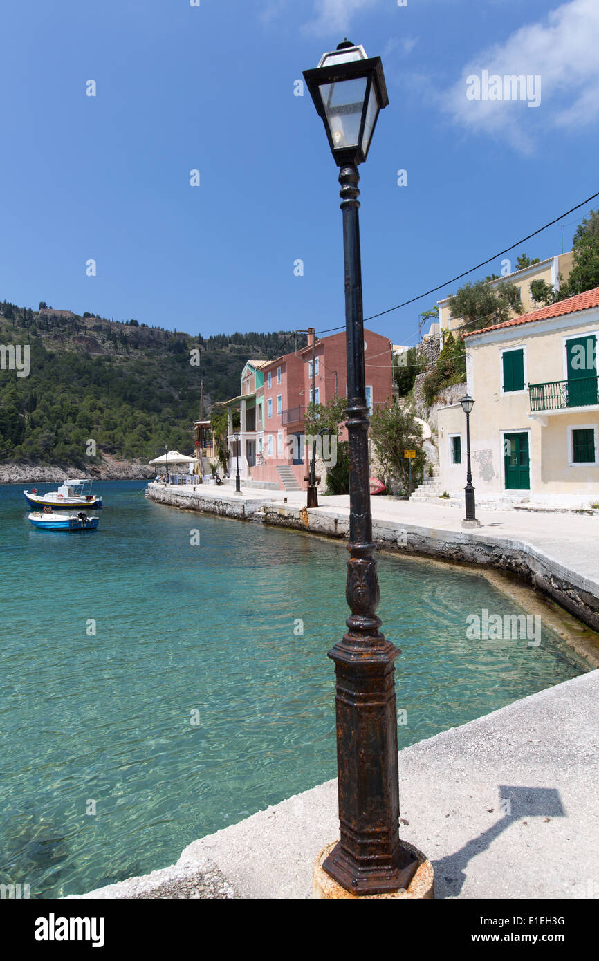 Village of Assos, Kefalonia. Picturesque view of the brightly painted