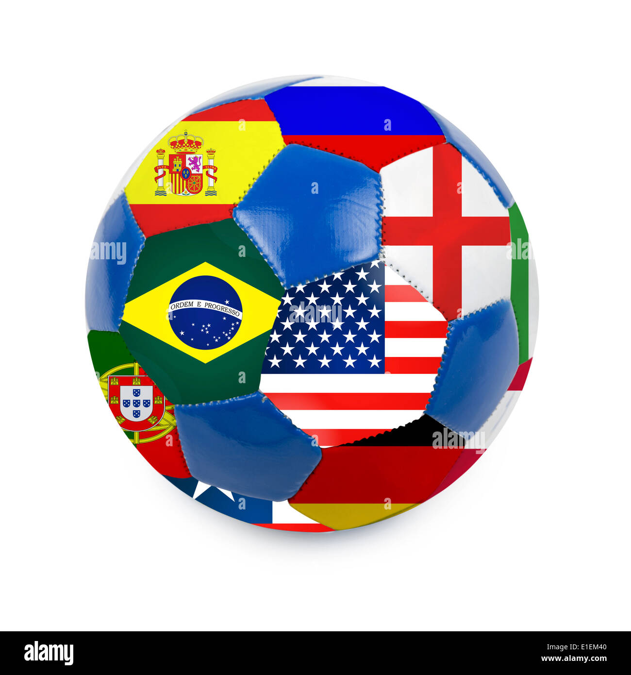 Soccer ball with brazilian flag Stock Photo Alamy