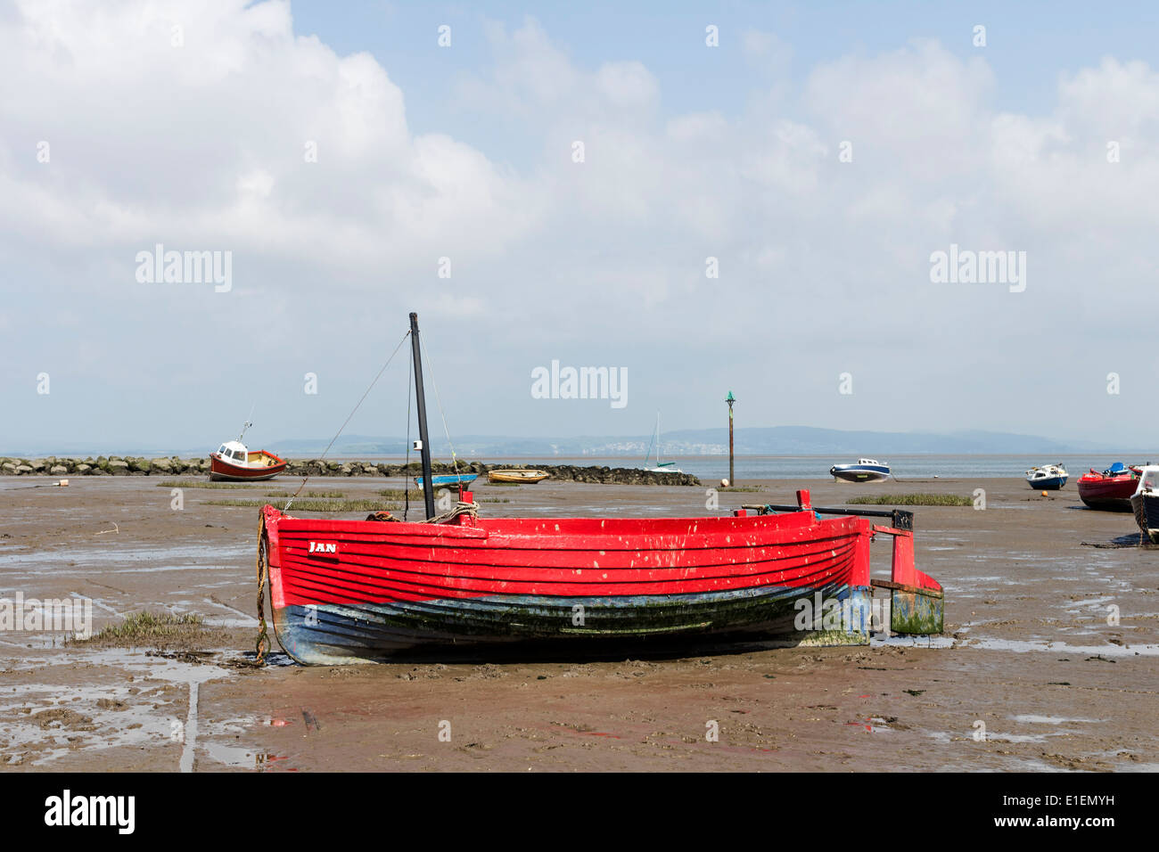 Fishing Boats in Morecambe Bay Lancaster UK Stock Photo