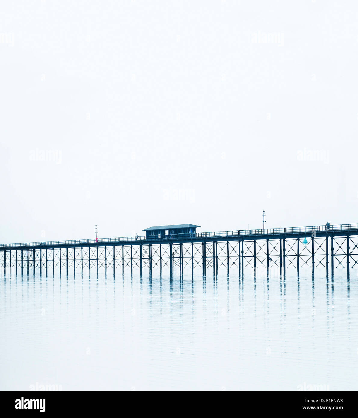 Southend Pier on a hazy morning. Stock Photo