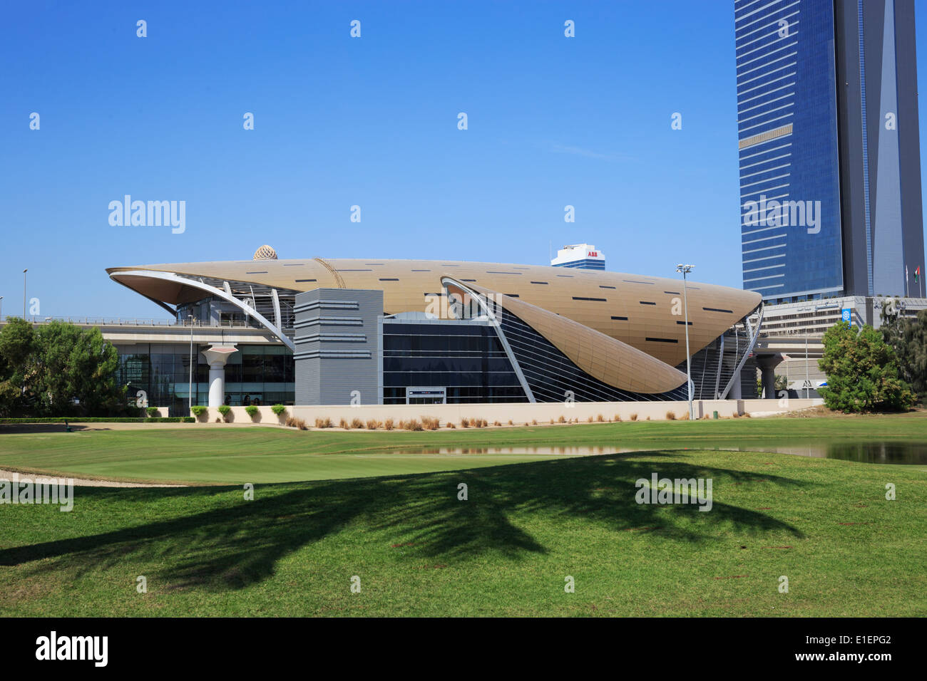 Metro subway station. Dubai Stock Photo