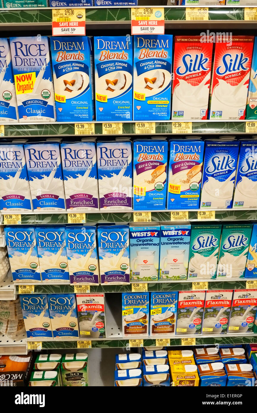 Soy milk on shelves hires stock photography and images Alamy
