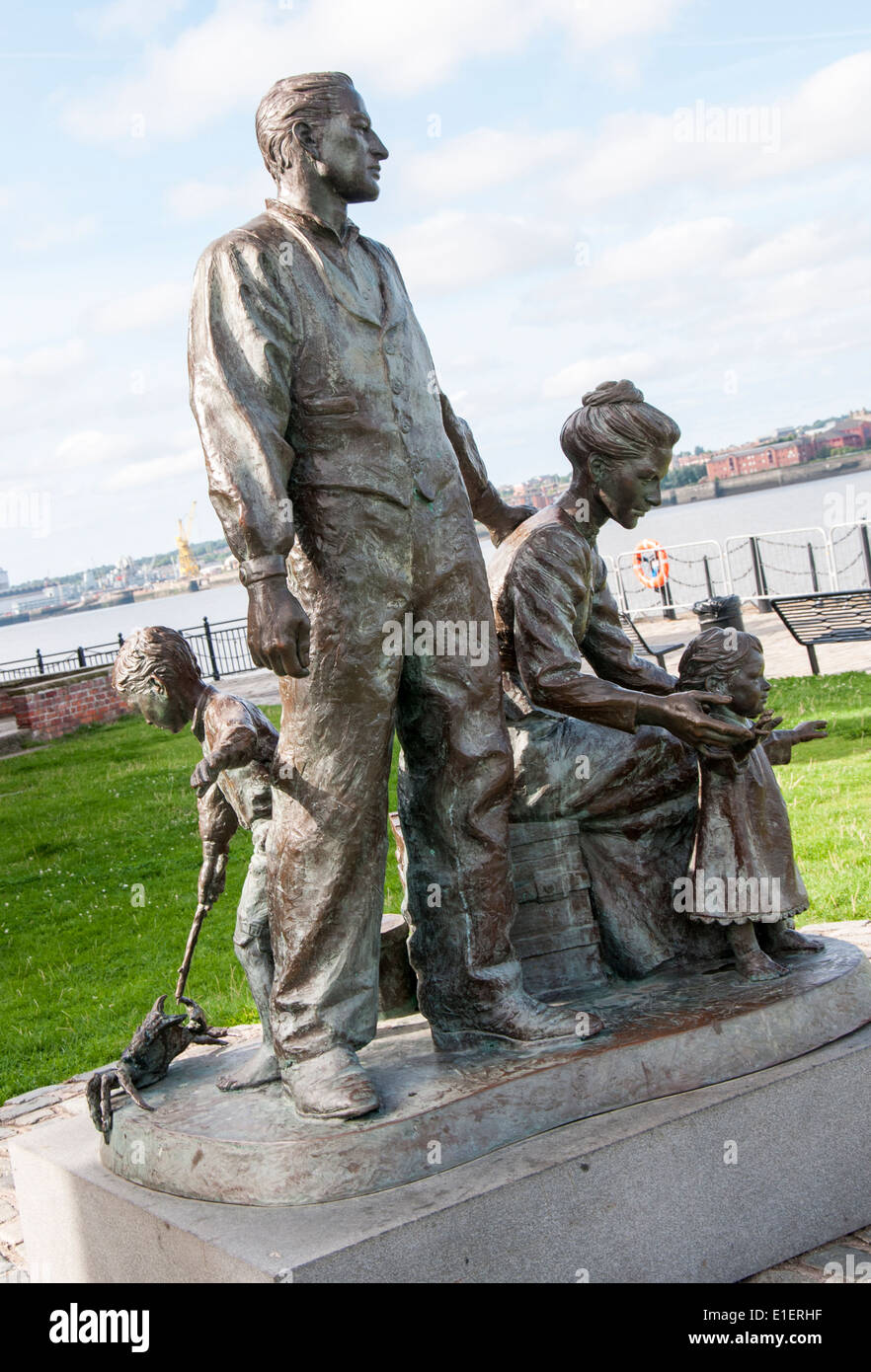 Legacy Sculpture at Albert Docks, Liverpool Merseyside England UK Stock Photo
