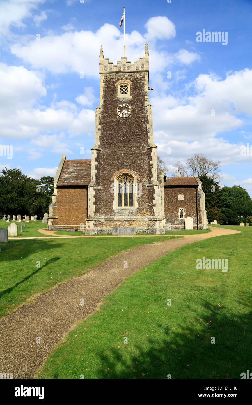 Sandringham Parish Church, Norfolk, England UK medieval architecture English parish churches carstone Stock Photo