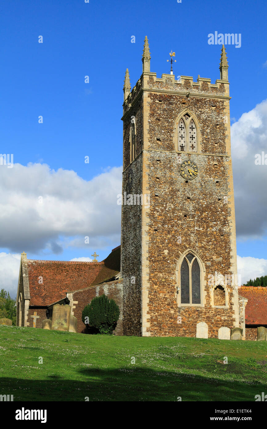 West Newton church, Norfolk  England UK medieval architecture medieval English parish  churches carstone Stock Photo