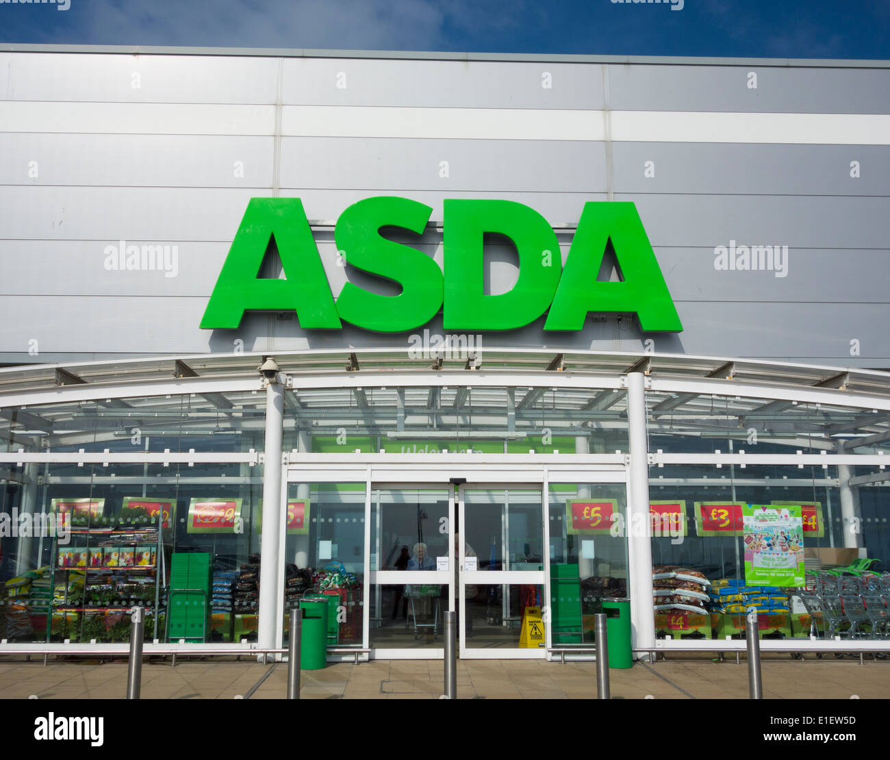 Asda supermarket entrance. UK Stock Photo