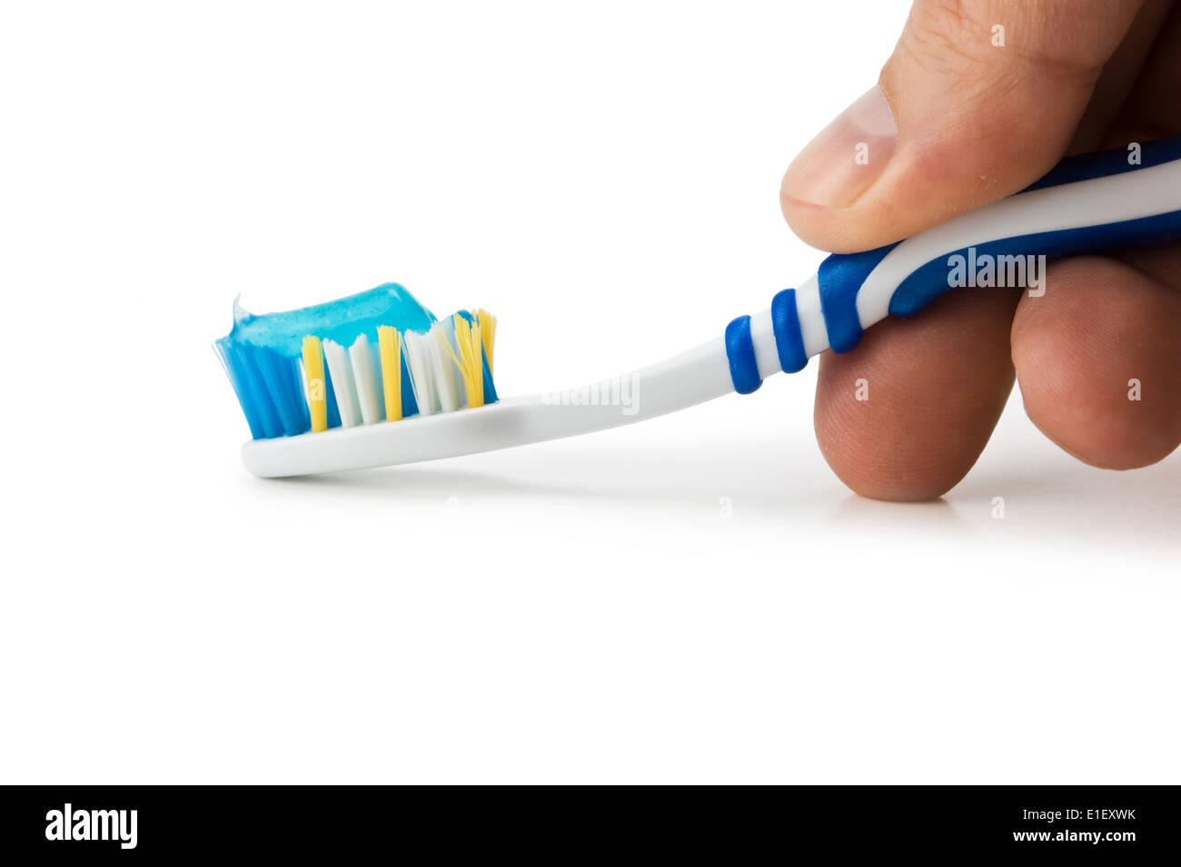 toothbrush with toothpaste isolated on white background Stock Photo - Alamy
