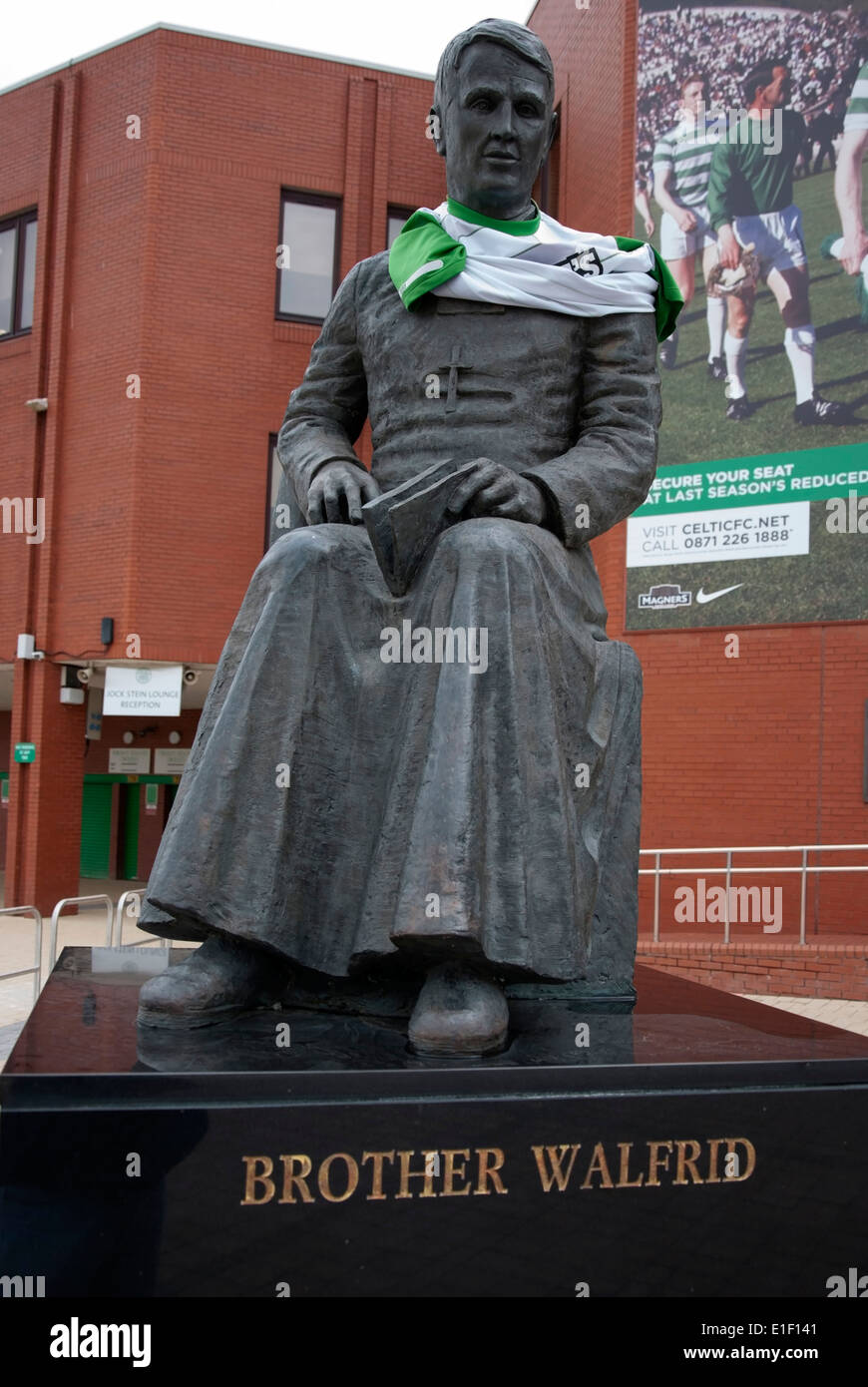 Statue of Brother Walfrid Celtic Park Parkhead Glasgow Stock Photo Alamy