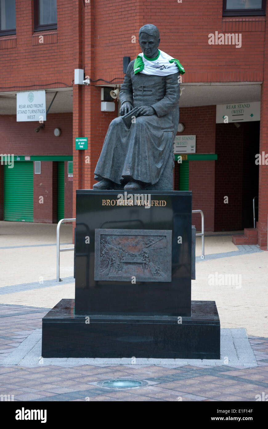 Statue of Brother Walfrid Celtic Park Parkhead Glasgow Stock Photo Alamy