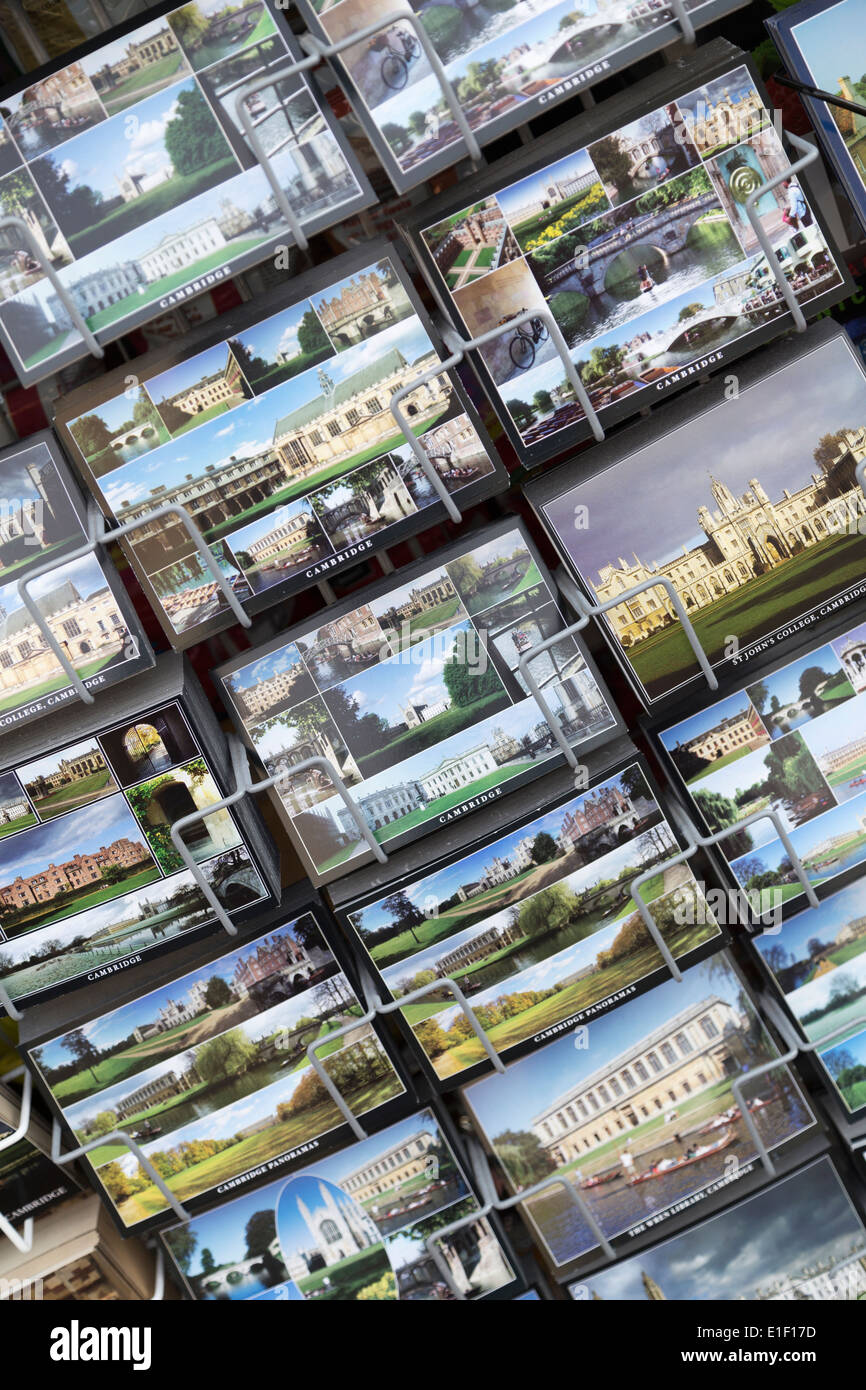 UK, Cambridge, tourist postcards for sale Stock Photo Alamy