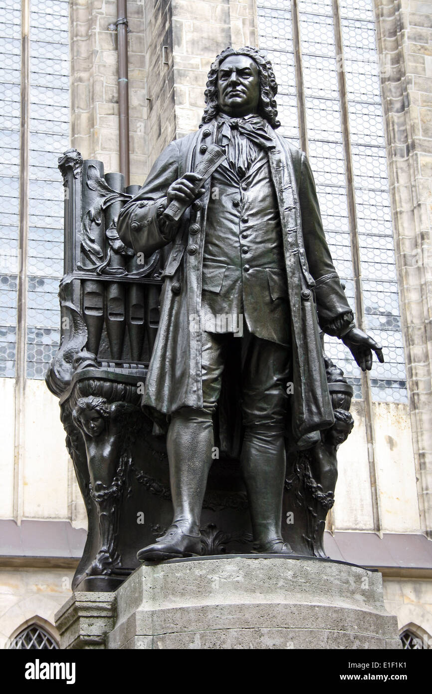Statue Johann Sebastian Bach Thomaskirche Leipzig Stock Photo - Alamy