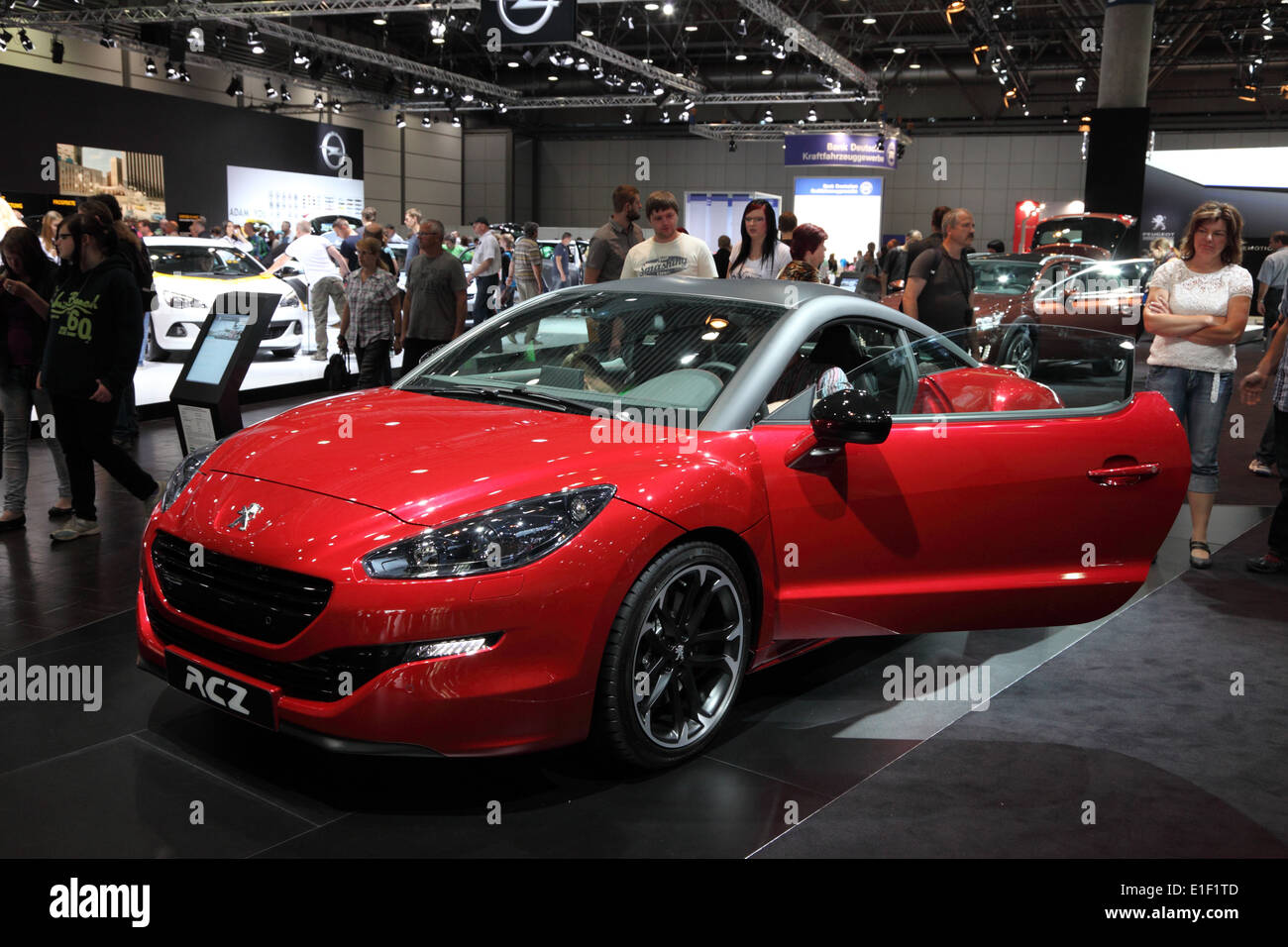 Peugeot RCZ sports car at the AMI - Auto Mobile International Trade Fair on June 1st, 2014 in Leipzig, Saxony, Germany Stock Photo