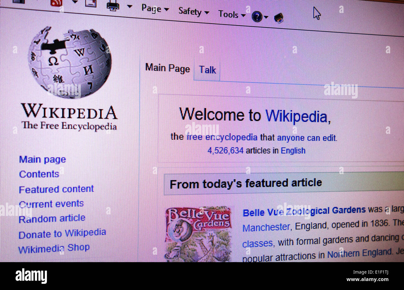 Wikipedia website Stock Photo