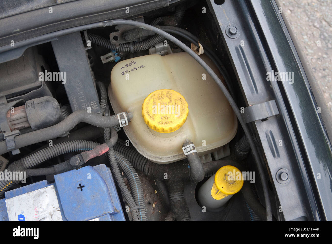 Car water coolant sump tank Stock Photo
