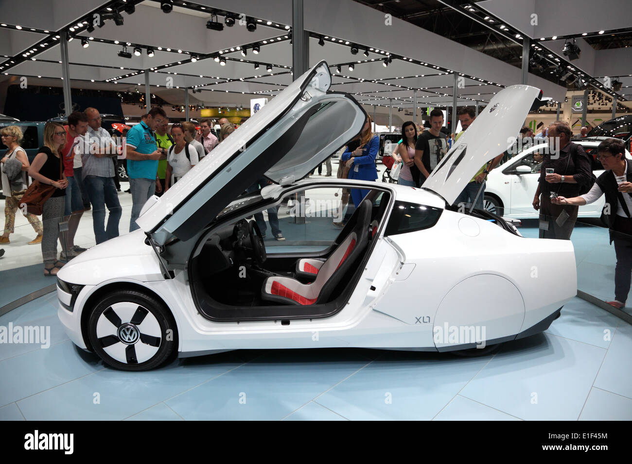 VW XL1 Concept Car at the AMI - Auto Mobile International Trade Fair on June 1st, 2014 in Leipzig, Saxony, Germany Stock Photo