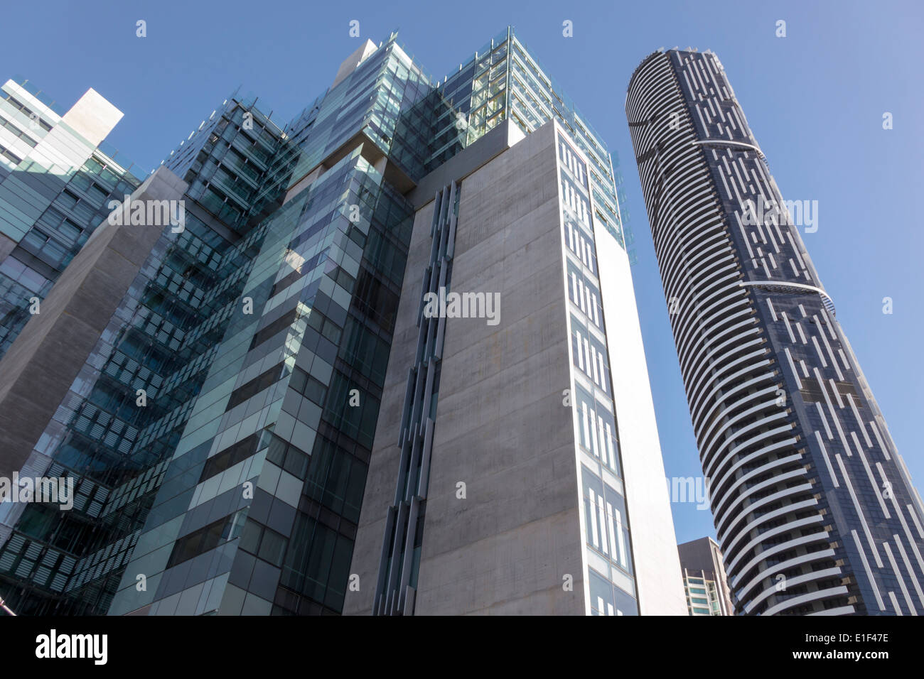 Brisbane Australia,skyscrapers,Meriton Infinity Tower,condominium residential apartment apartments building buildings housing,city skyline,AU140313115 Stock Photo