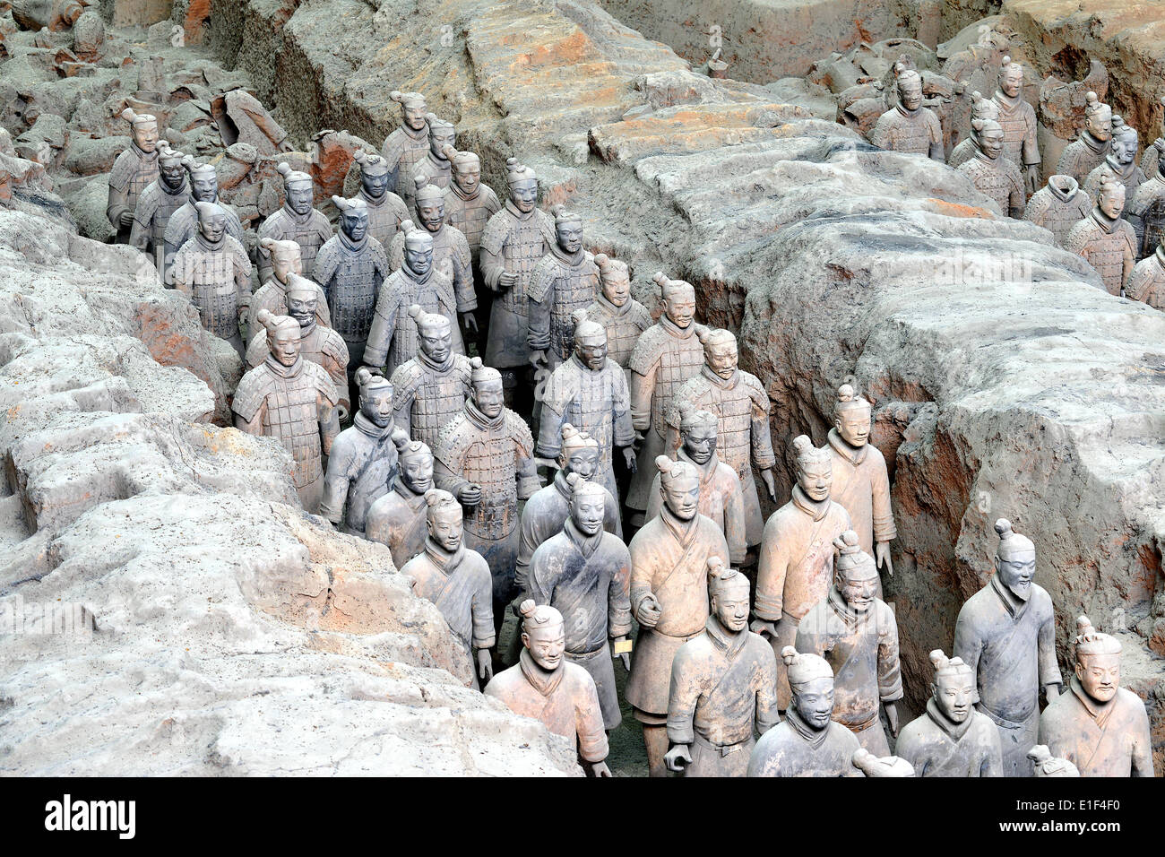 Terracotta warriors, mausoleum of the First Qin Emperor Qin Shi Huang ...