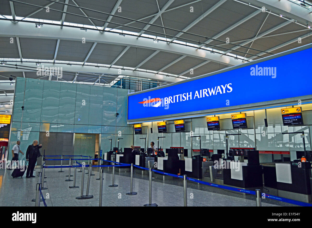 View of Terminal 5 Departures at Heathrow Airport, London Borough of ...