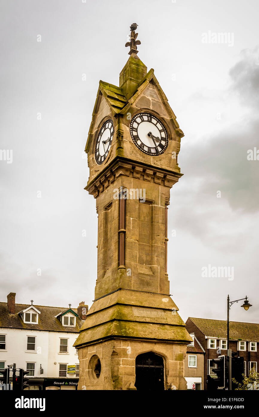 Clock Tower, Thirsk. Stock Photo