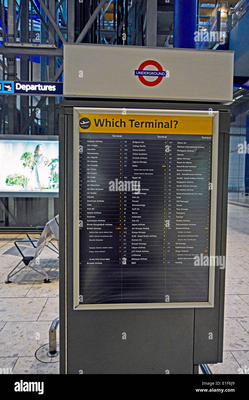 Heathrow Terminal 5 Underground Station, Heathrow Airport, London ...