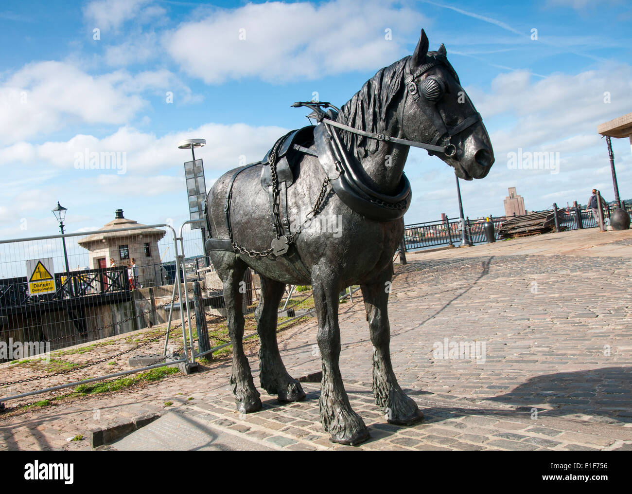 Cart Horse Monument at Albert Docks, Liverpool Merseyside England UK