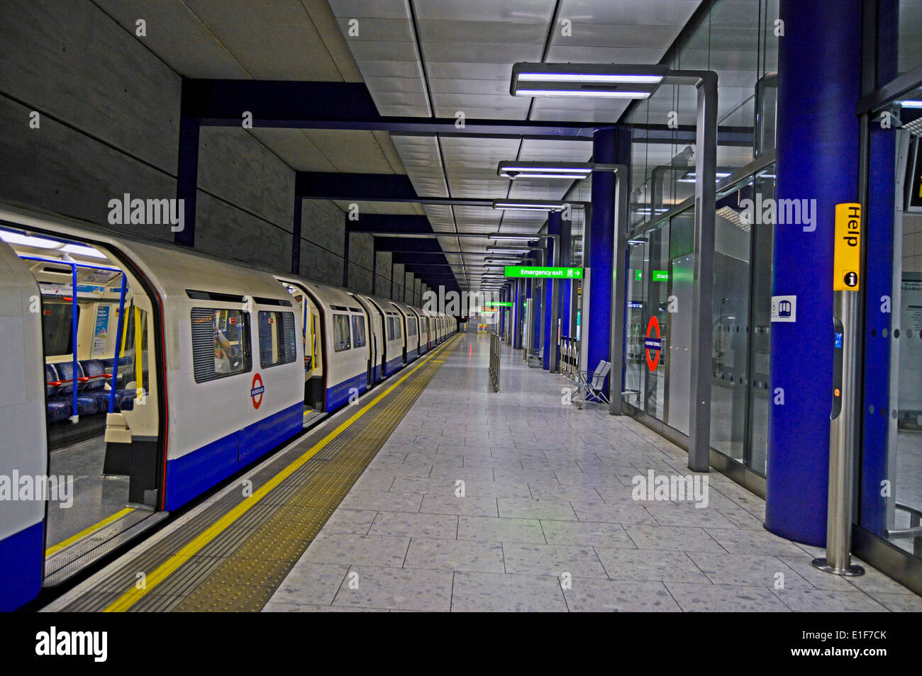 Heathrow Terminal 5 Underground Station, Heathrow Airport, London Borough  of Hillingdon, London, England, United Kingdom Stock Photo - Alamy