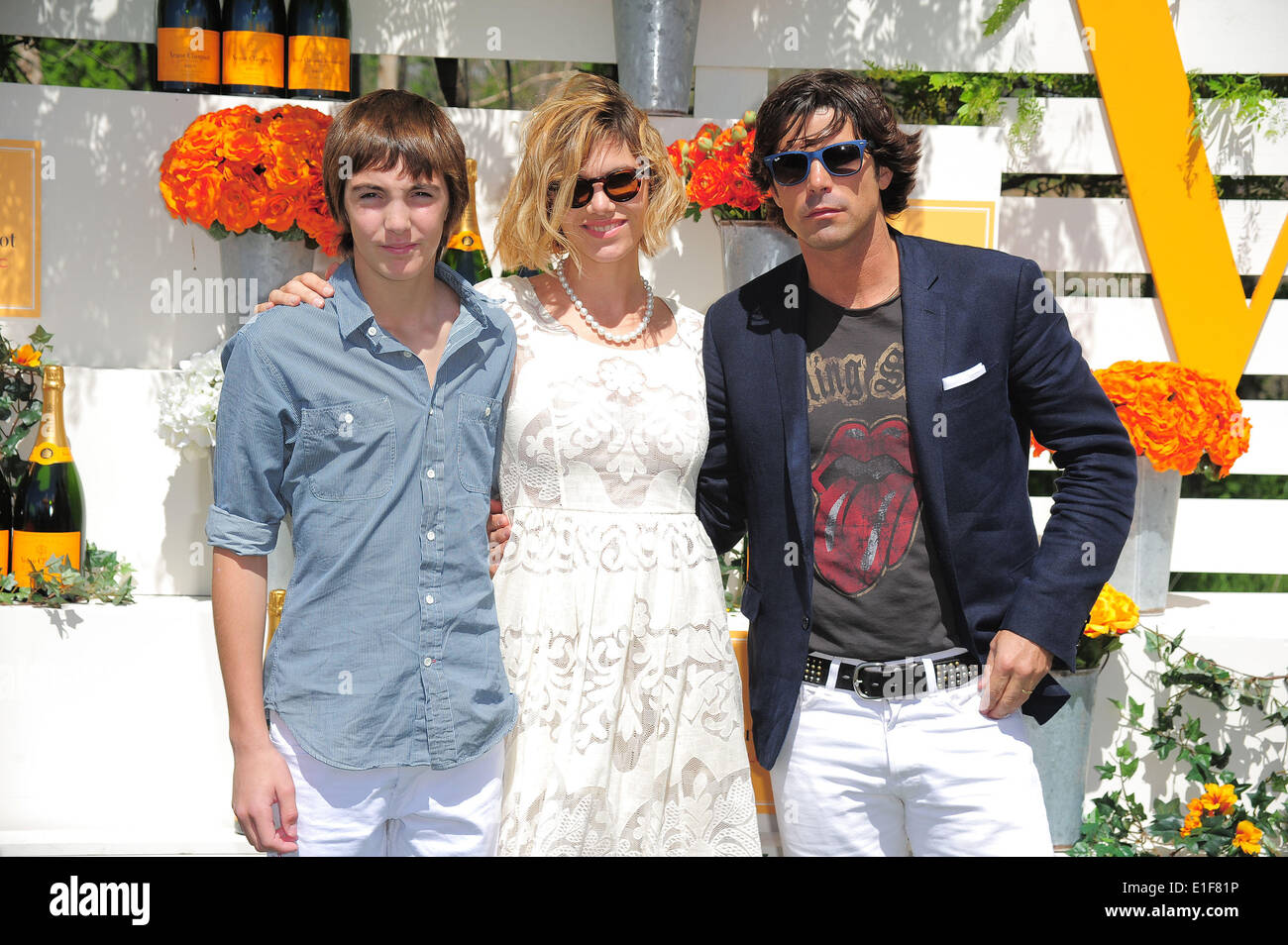Jersey City, NJ. 31st May 2014. Hilario Figueras, Delfina Blaquier, and Nacho Figueras  attends the seventh annual Veuve Clicquot Polo Classic at the Liberty State Park. Stock Photo