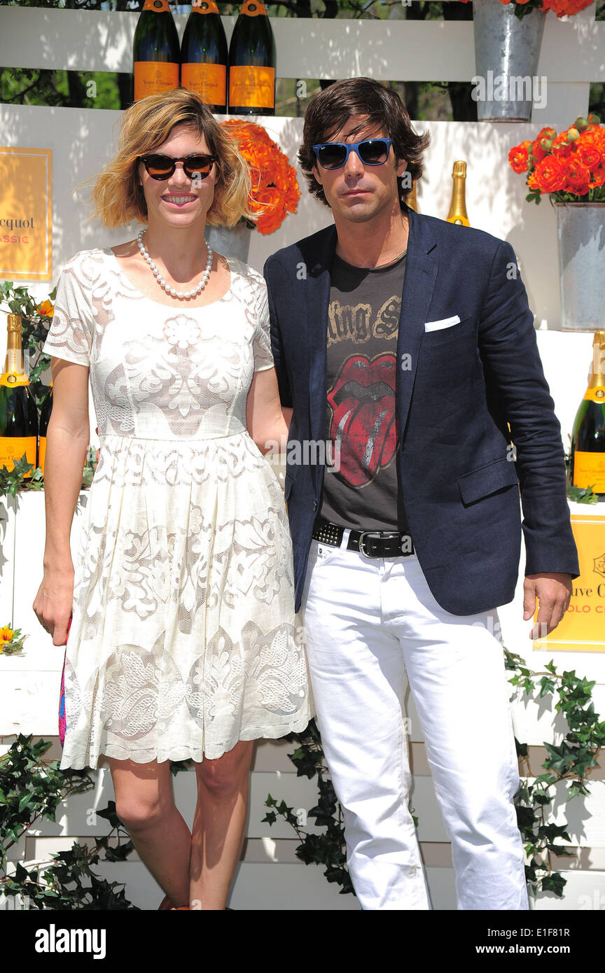 Jersey City, NJ. 31st May 2014. Delfina Blaquier and Nacho Figueras attends the seventh annual Veuve Clicquot Polo Classic at the Liberty State Park. Stock Photo