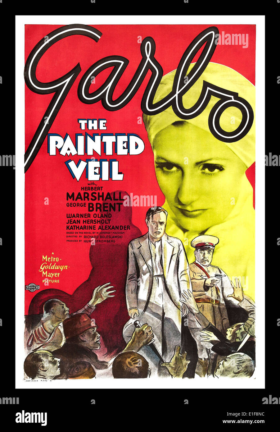 The Painted Veil is a 1934 American drama film directed by Ryszard Bolesławski and starring Greta Garbo. MGM film Stock Photo