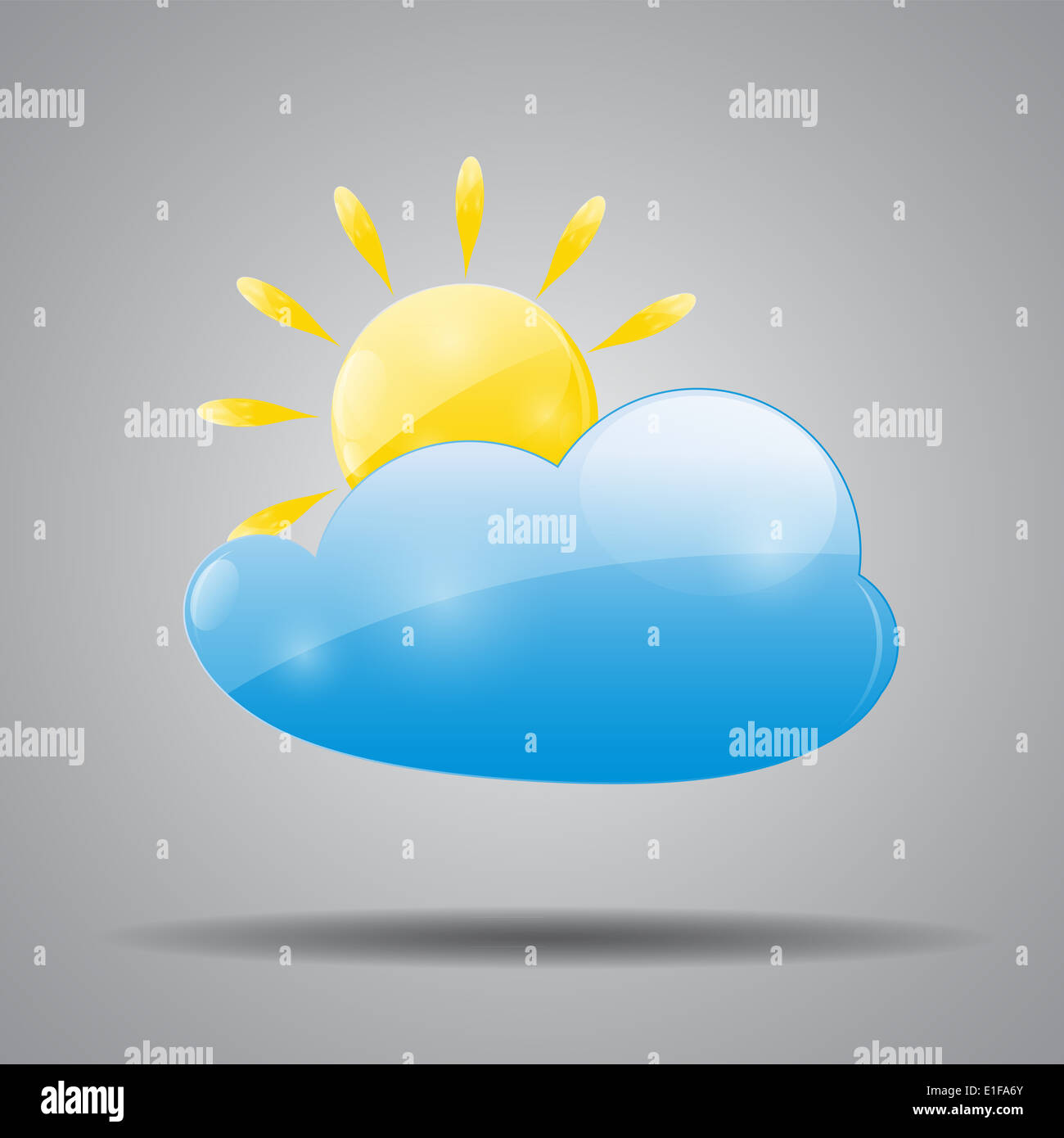 Weather icons sun cloud hi-res stock photography and images - Alamy