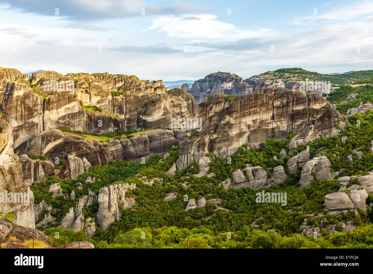 The Great Meteoro and Varlaam Monastery in Meteora rocks, meaning ...