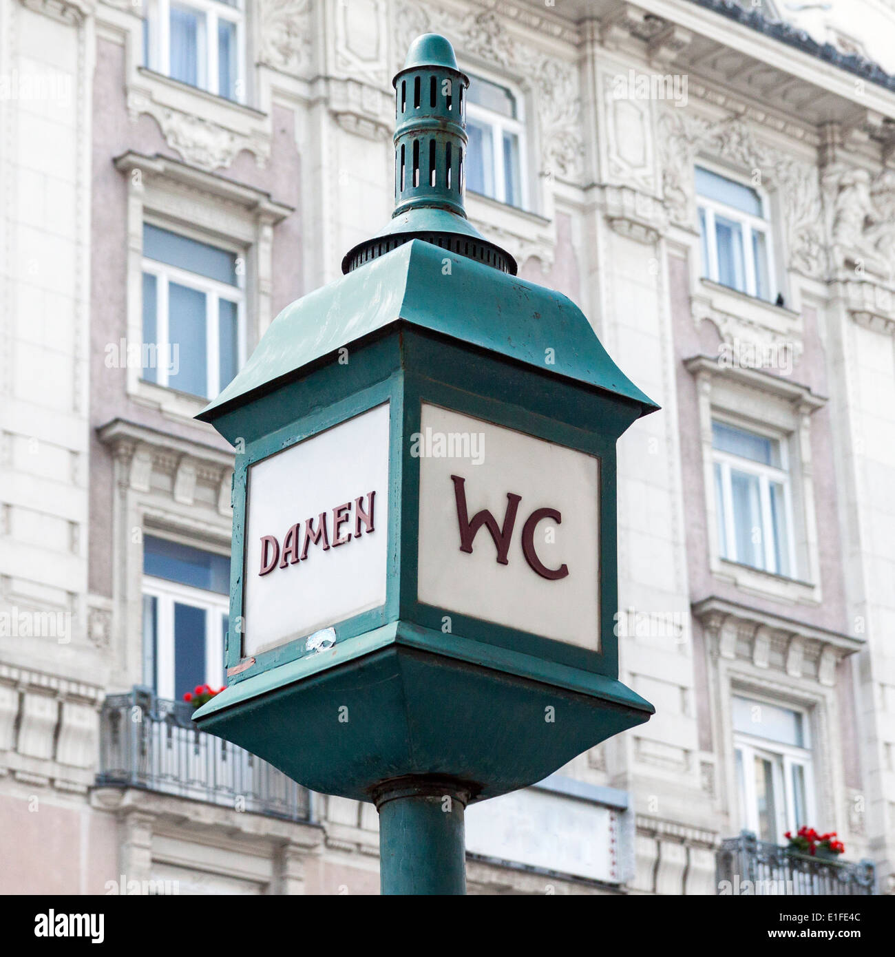 Real street picture of vintage women toilet sign in Vienna, Austria Stock  Photo - Alamy