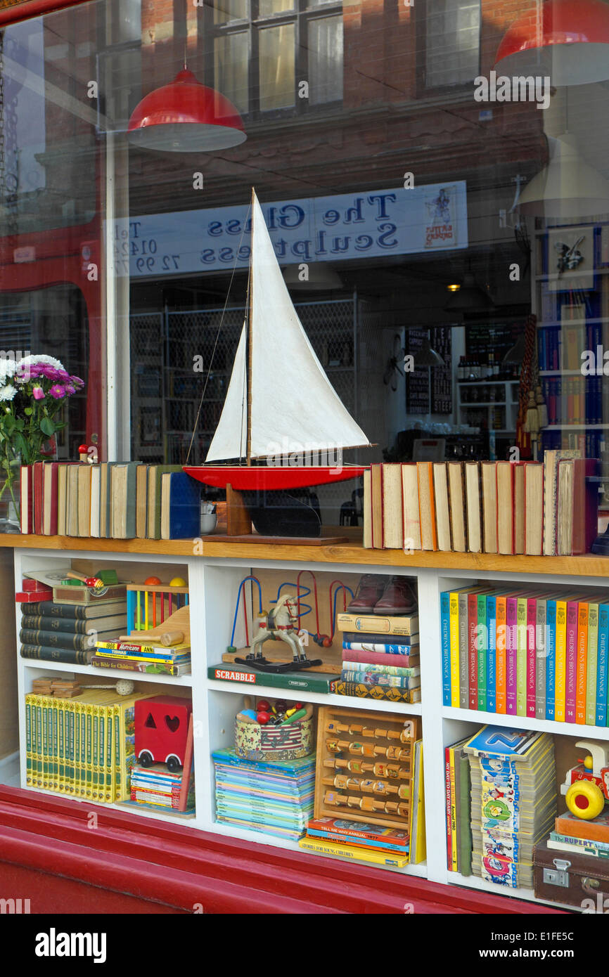 Bookshop and curio shop in George Street Hastings Old Town East Sussex England GB UK Stock Photo