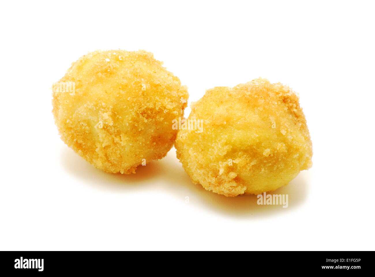 Dumplings with plums isolated on white Stock Photo
