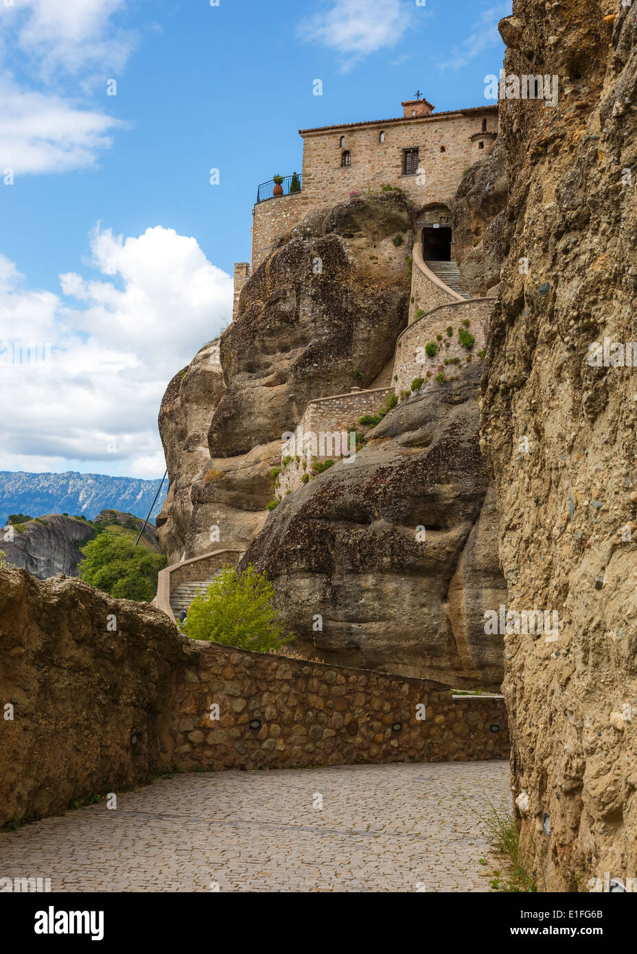 Suspended Rocks Varlaam Monastery in Meteora rocks, meaning