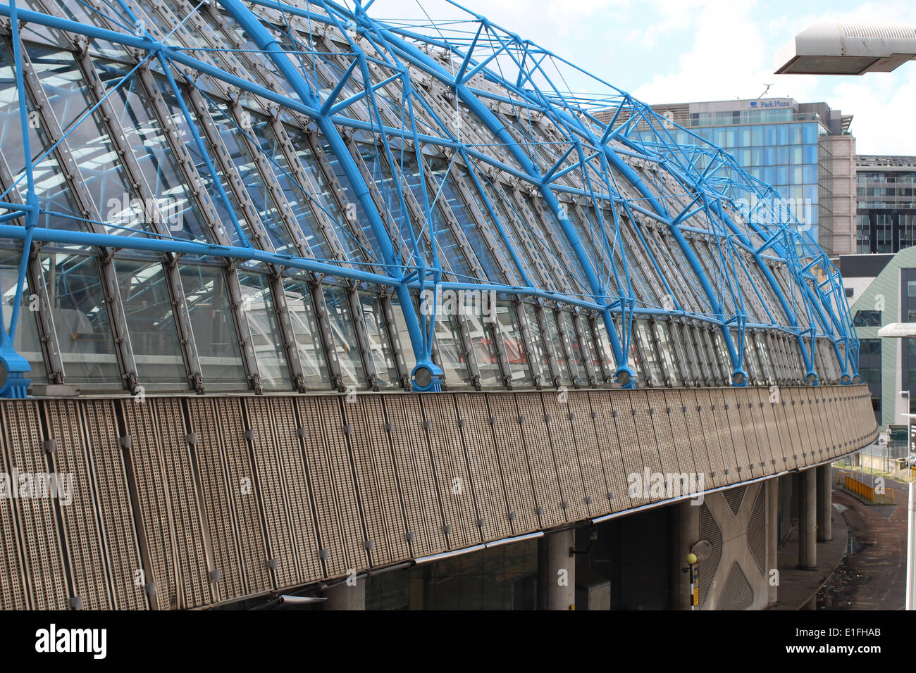 Roof structure at Waterloo International, former Eurostar terminus Stock Photo