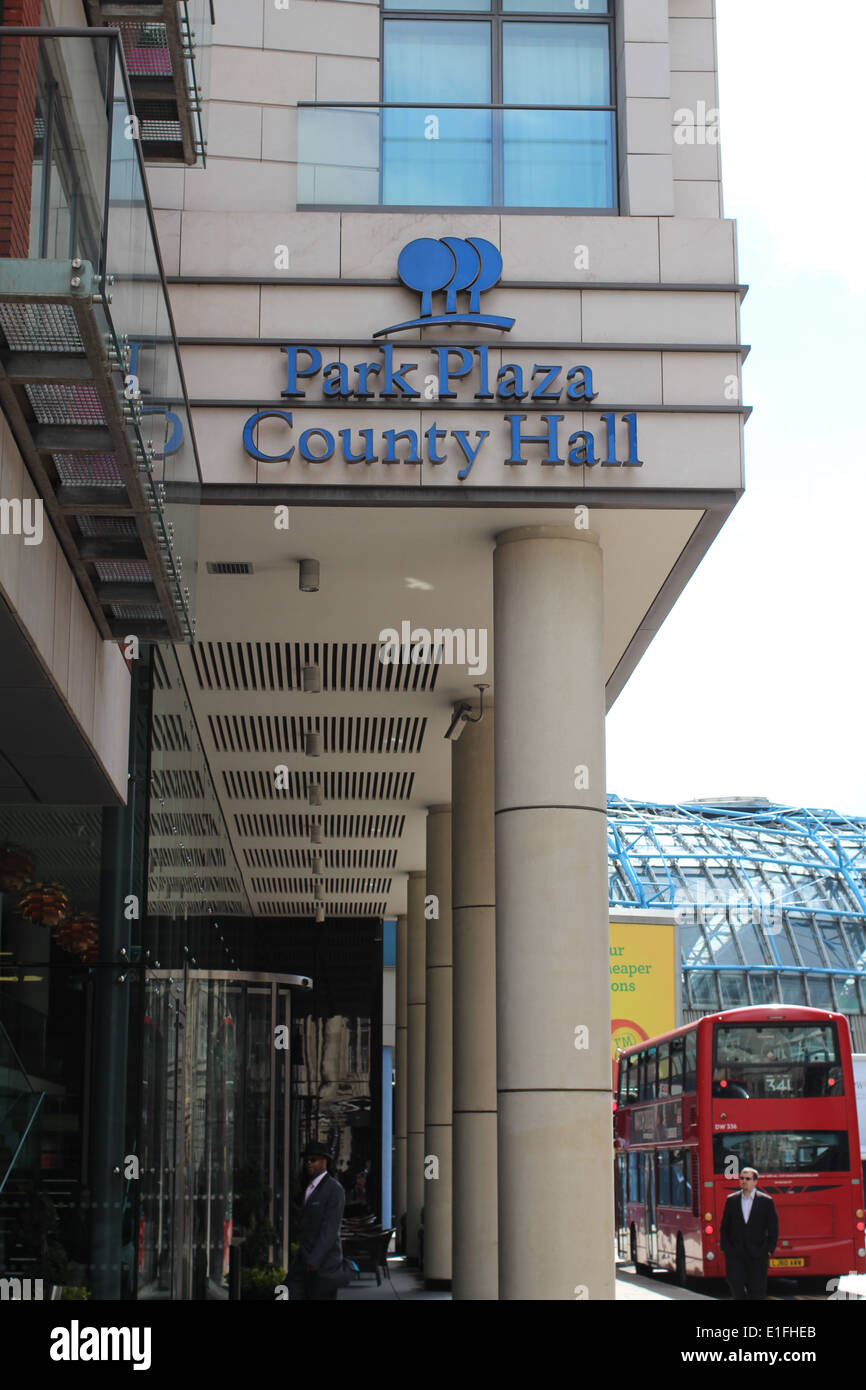 Park Plaza County Hall entrance and sign Stock Photo - Alamy