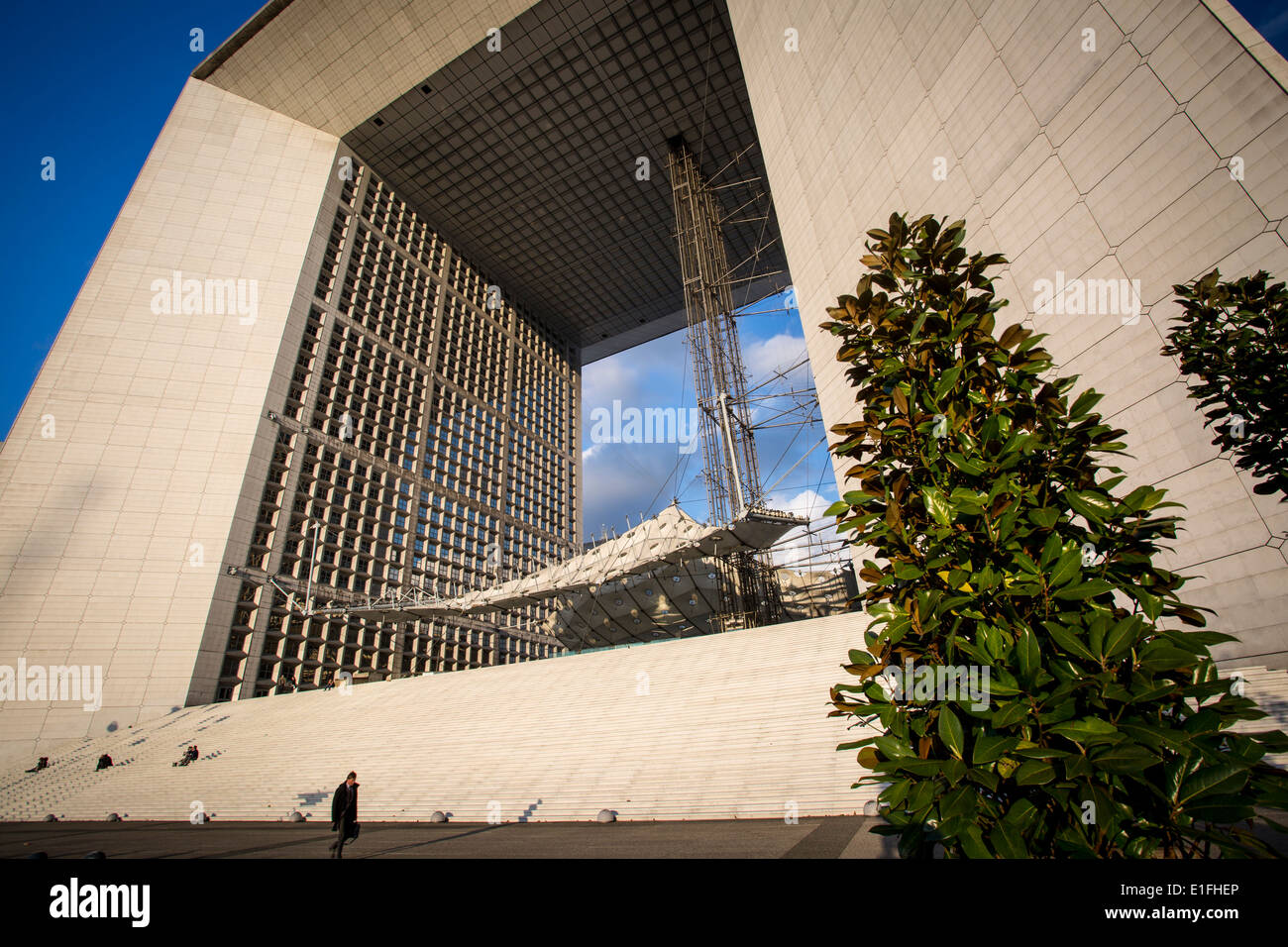 La Grande Arche in the modern business district - La Defense, Paris France Stock Photo
