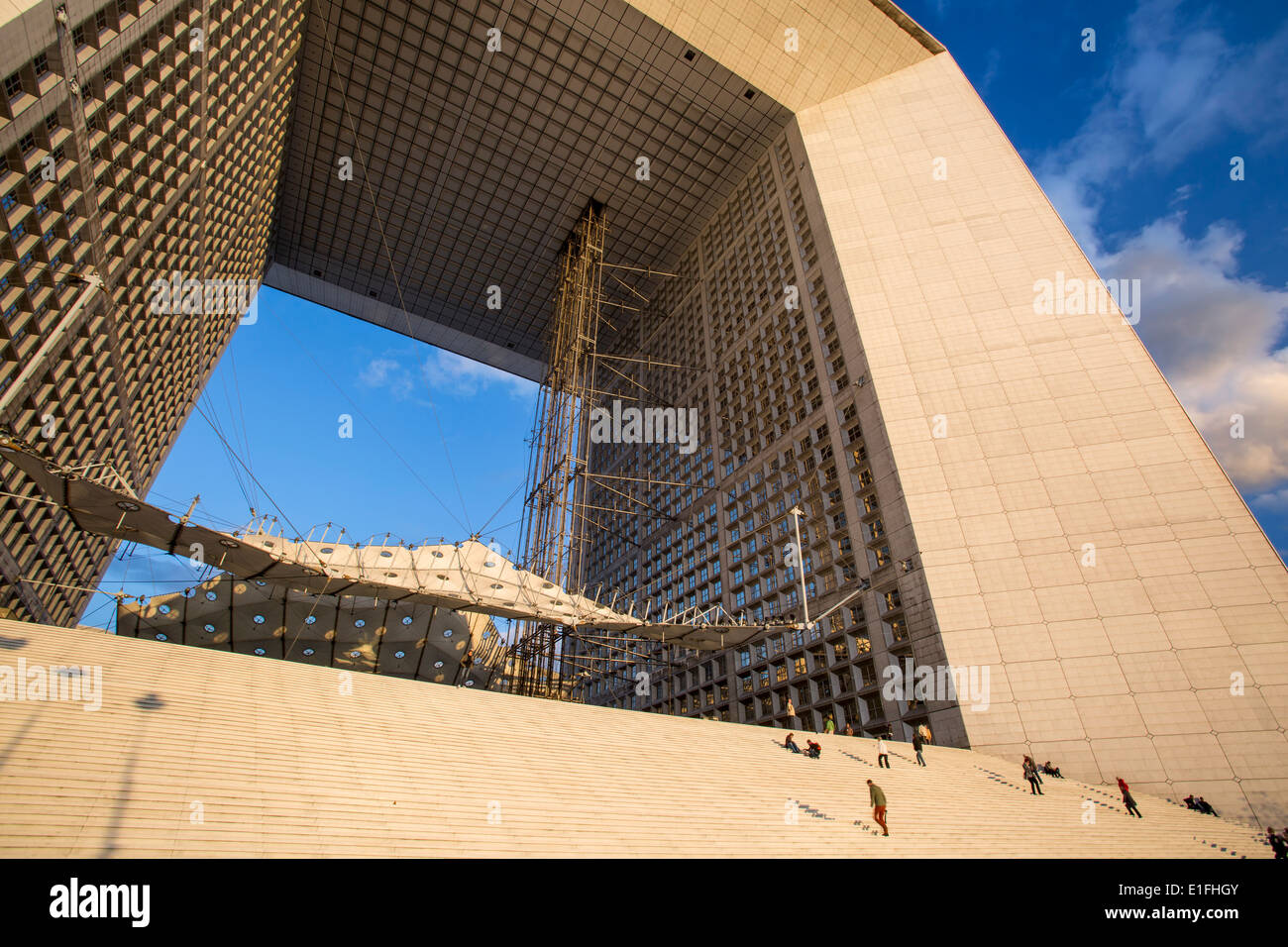 La Grande Arche in the modern business district - La Defense, Paris, France Stock Photo