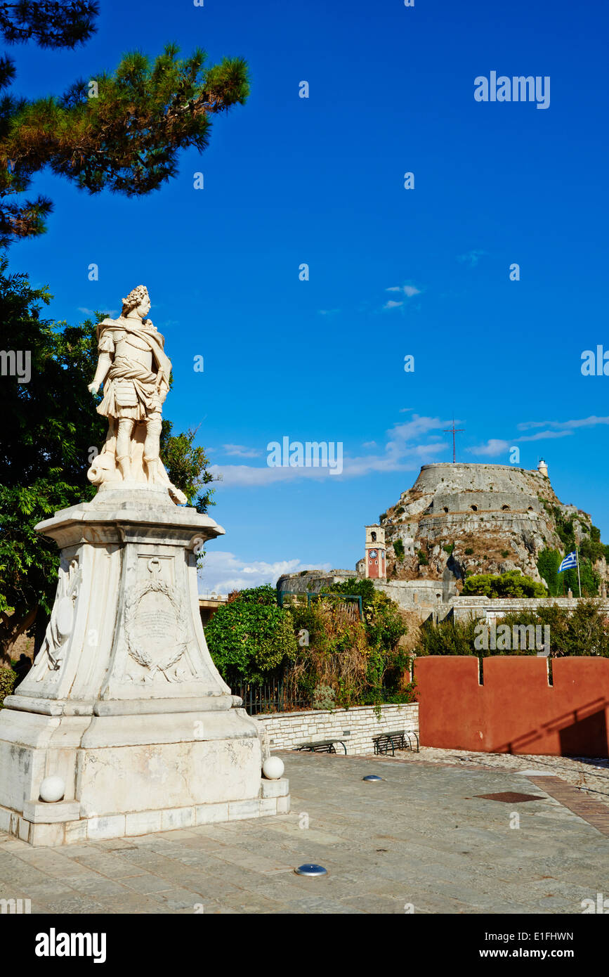 Greece, Ionian island, Corfu island, Kerkyra city, Unesco world heritage, Old Fortress Stock Photo