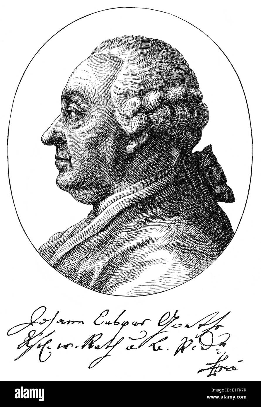 Johann Caspar Goethe, 1710 - 1782, a jurist and father of Johann Wolfgang von Goethe, Stock Photo
