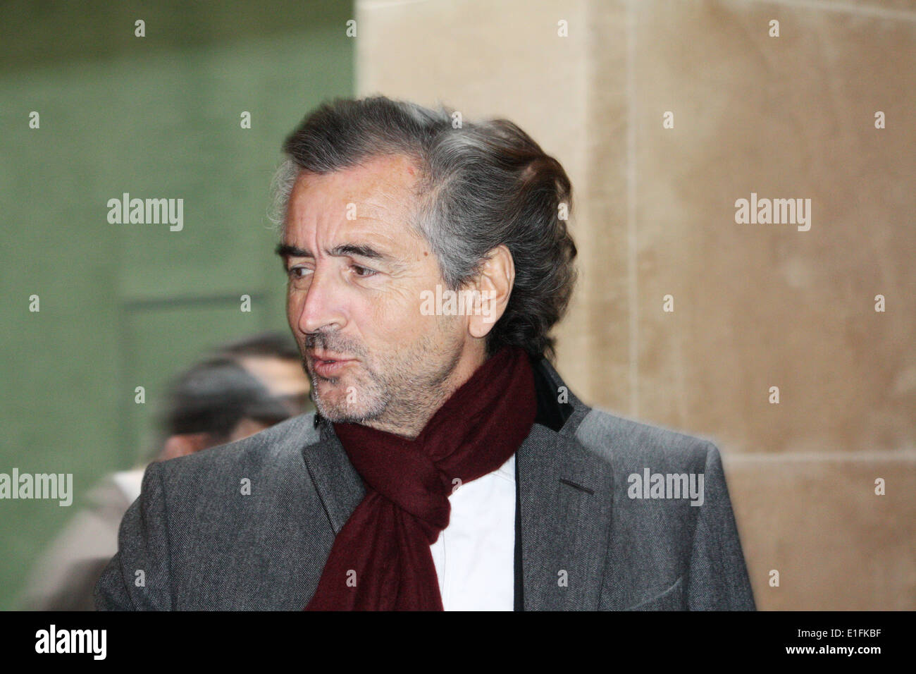 Bernard Henri Levy, french philosopher and writer,during the trial of the  cartoonist Sine, Lyon, Rhone, Rhone Alpes, France Stock Photo - Alamy