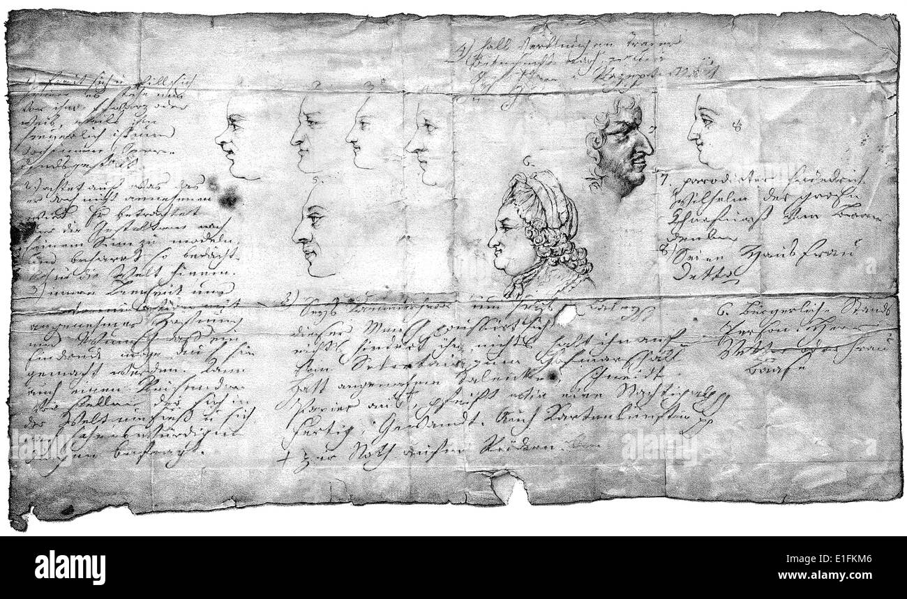 Handwritten letter to Johann Caspar Lavater, 1776, Johann Wolfgang von Goethe, 1749 - 1832, a German poet, Stock Photo
