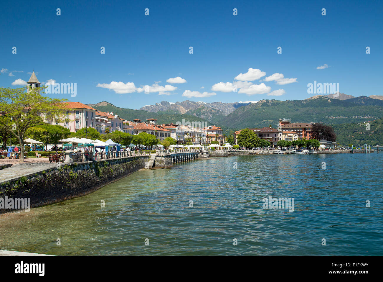 Baveno town on Lake Maggiore, Italy Stock Photo