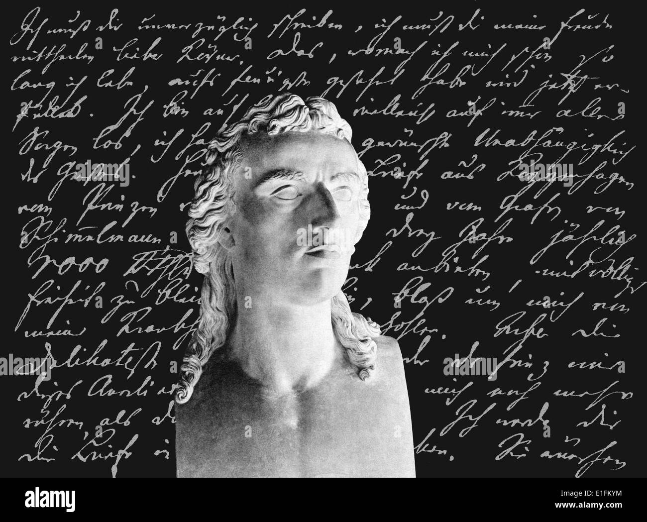 Johann Christoph Friedrich von Schiller, 1759-1805, a German poet, philosopher and historian Stock Photo