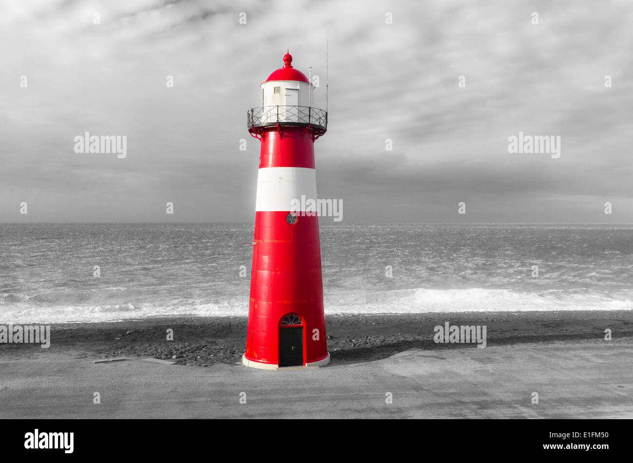 red light house Stock Photo Alamy