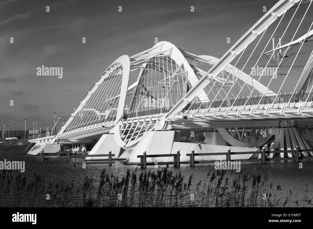 modern white bridge Stock Photo Alamy