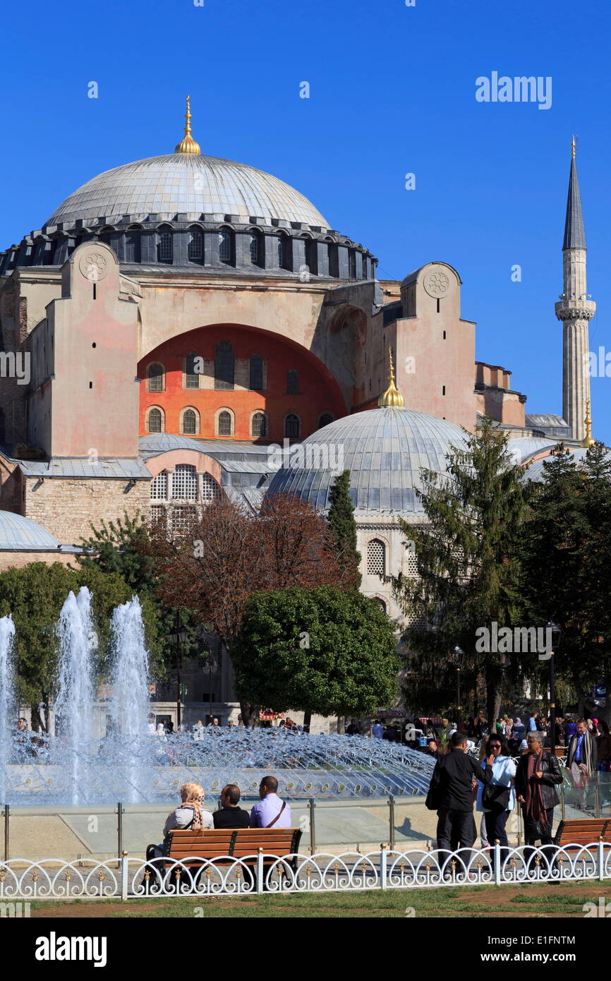 Haghia Sophia, UNESCO World Heritage Site, Sultanahmet District, Istanbul, Turkey, Europe Stock Photo