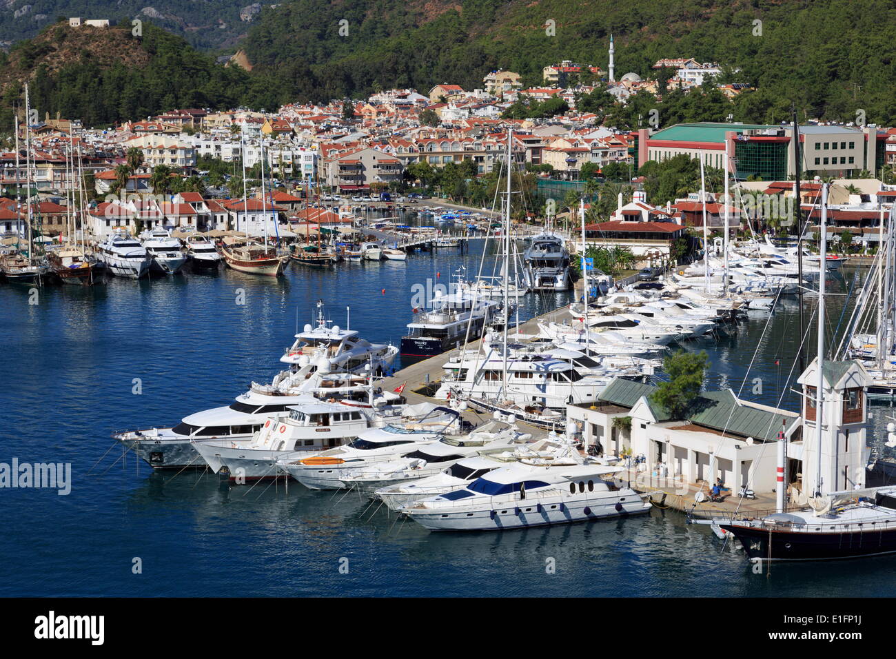 Yacht Marina, Marmaris, Anatolia, Turkey, Asia Minor, Eurasia Stock Photo