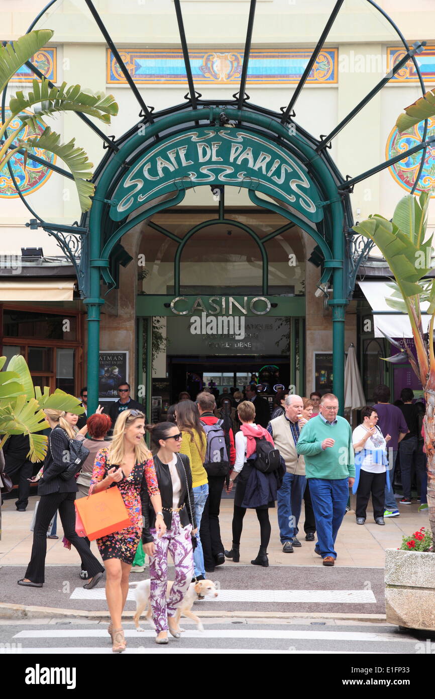 Cafe de Paris, Casino Entrance, Monte Carlo, Monaco, Cote d'Azur, Mediterranean, Europe Stock Photo